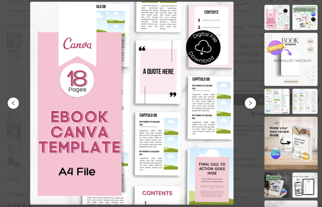 18-page Pink themed Canva eBook template by DansteDesign