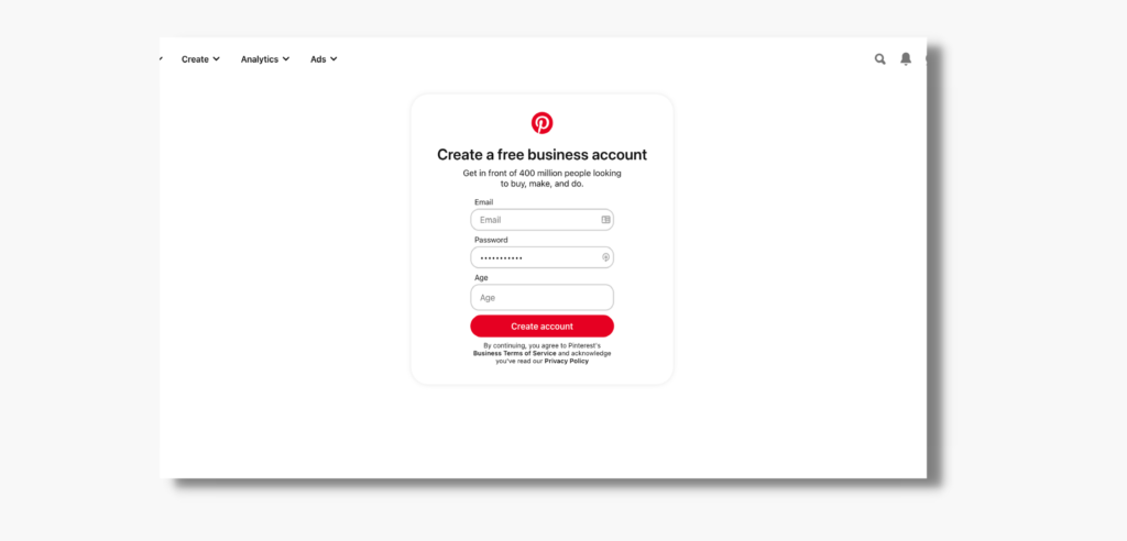 How to Create a free business account on Pinterest