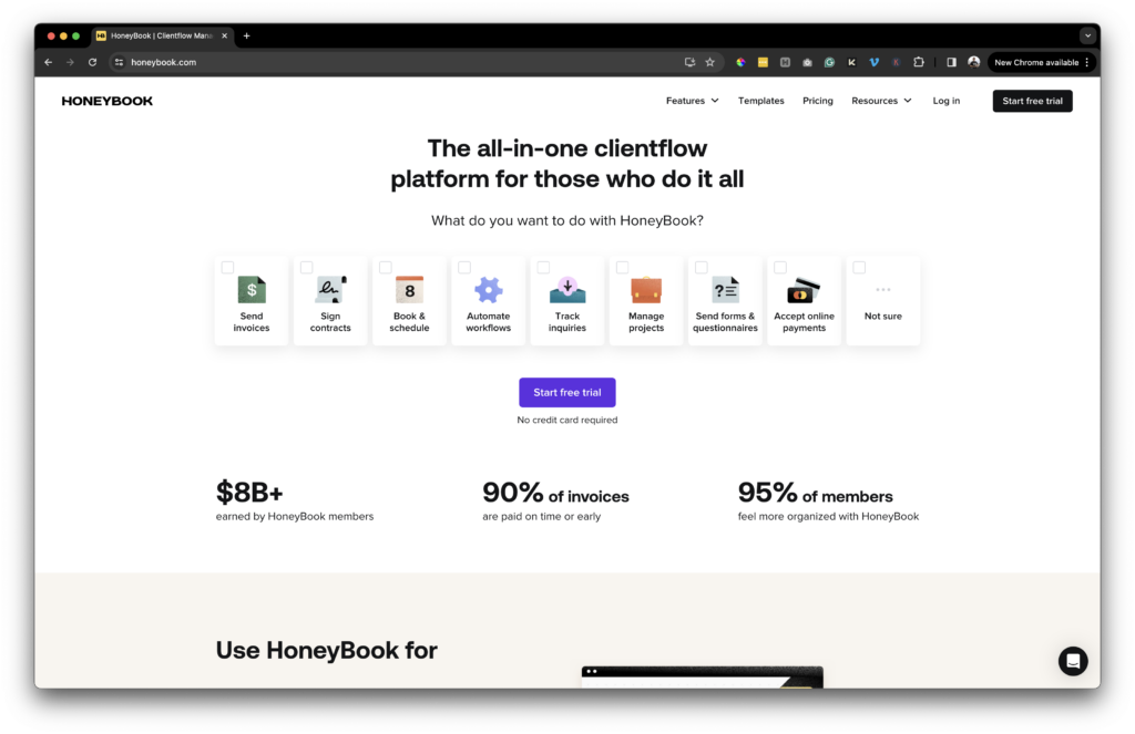 HoneyBook CRM for Creative Service Providers | The Comma Mama Co LLC