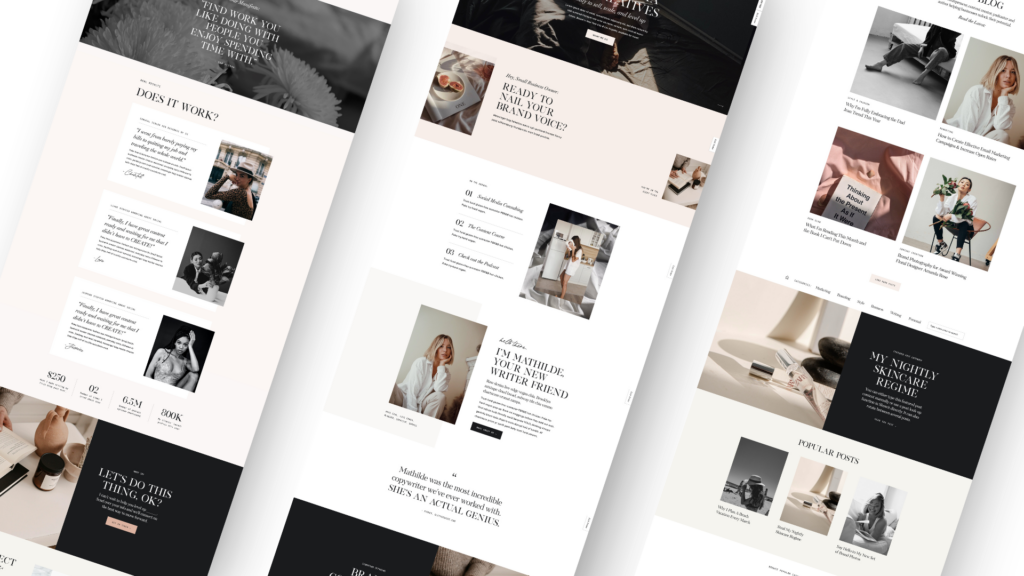 Bold and Minimalistic Manhatten Showit Website Template for Creatives and Coaches
