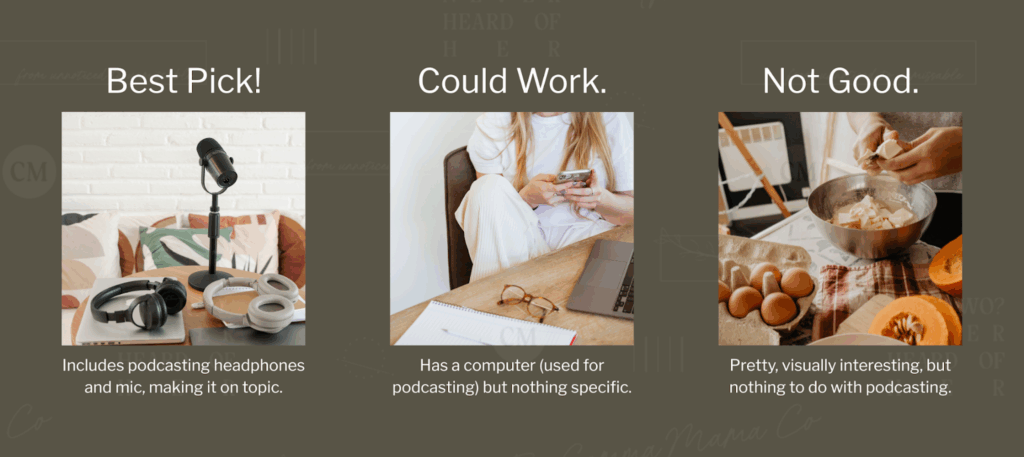 Examples of how to choose a stock photo that is good for your SEO | The Comma Mama Co.
