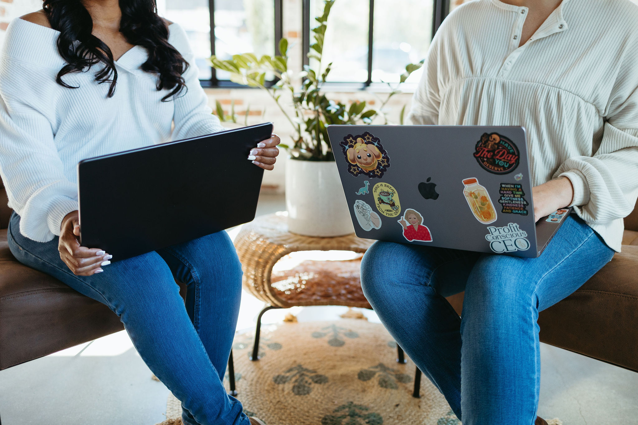 two seo experts working together on client's seo preservation after rebrand